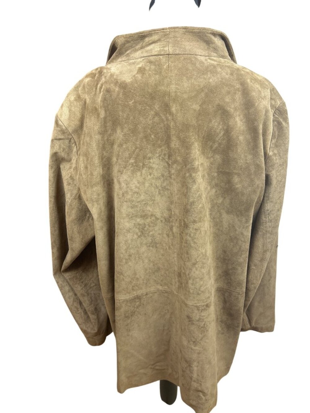 Vtg Silhouettes Jacket Women's 2X Brown Genuine Leather Open Front Suede Coat - Picture 4 of 11
